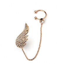 Earrings Exaggerated Angel Wings Diamonds Inlaid for Festival