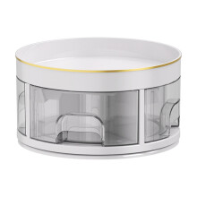 4 in 1 Double Layer Seasoning Rack Large Capacity Spice Storage Case for Home Kitchen