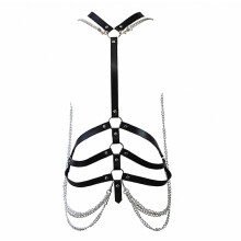 Ledergürtel mit integrierter BH-Kette und Körperkette für Damen und Mädchen