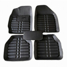5pcs/set Universal Car Floor Mats For Auto Accessories Styling Interior Parts Carpets Rug Carpet Striped Pad Silk Ring