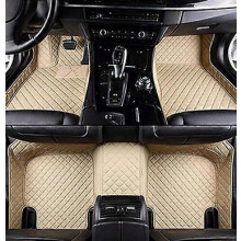 Custom 5 Seat car floor mats for mazda 3 2014-2019 Year Car Accessories Interior Details Artificial leather