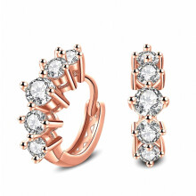 Earrings Multicolored Fine Zircon Embedded for Daily Use