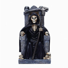 Throne Reaper Resin Halloween Figurine Sculpture Statue for Home Desktop Decoration Handicraft Bookshelf Ornaments