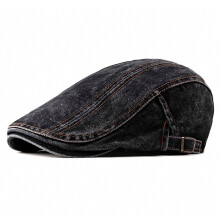 Denim Flat Cap for Men,Beret Cap Duckbill Hat Newsboy Driving Gatsby Cap