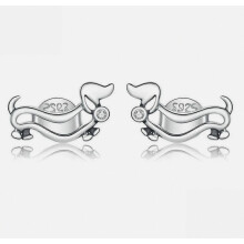 Ear Studs Puppy Dog S925 Alloy Earrings for Birthday Gift