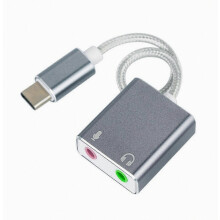 Type-o Aux Sound Card 7.1 Externe Type-C USB-geluidskaart voor MacBook 3,5 mm audio-aansluiting hoofdtelefoonadapter voo