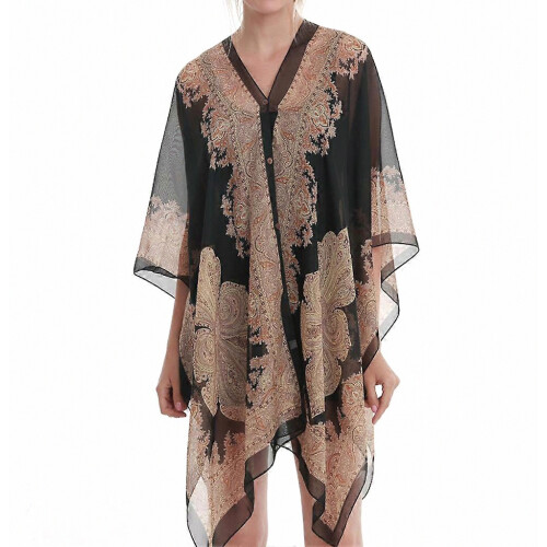 Pullover Chiffon Shawl Sun Protective Scarf for Beach