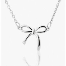 Damen-Halskette mit Schleife, hypoallergene Schlüsselbeinkette aus Legierung, Schmuck für Zeremonien