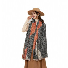 Geometric Pashmina Shawl Wrap Warm Scarf Thicken Cloak for Lady