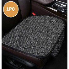 Summer Flax Car Seat Cover Front Rear Breathable Linen Seat Cushion with Backrest Head Cap Protector Mat Pad Auto Access
