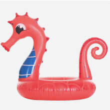 Red Sea Horse Pool Float Inflatable Ride On Floating Bed for Adults
