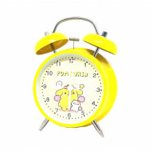 Cute Pom Purin Twin Bell Anime Alarm Clock Non Ticking Analogue Bell Clock