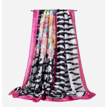 Spring And Autumn European Silky Scarf Long Satin Wraps Fashion Scarf for Woman