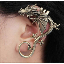 Ear Studs Gothic Dragon Non Pierced Ears Earrings Ear Clips for Party