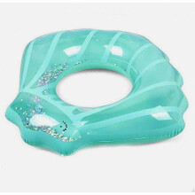Cyan Conch Swimming Ring Inflatable Swim Pool Beach Water Float for Kids