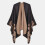 Dual Sided Flowered Pashmina Shawl Wrap Thicken Warm Poncho Open Front Cape for Lady 1