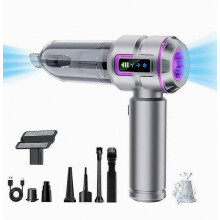 OHP-6697BPlus Mini Cordless Car Vacuum Cleaner with Washable Filter, Brushless Motor, LCD Display, Strong Suction Air Bl