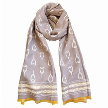 Dual Sided Warm Scarf Elegant Shawl Wrap Cashmere Feel Blanket Poncho with Tassel for Lady