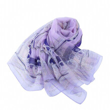 Silky Scarf Summer Long Shawl Sun Proof Shawl Chiffon Wrap for Lady