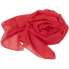 Women's Red Chiffon Scarf Dancing Shawl Decorative Shawl for Show