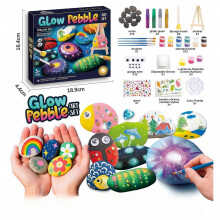 Rock Painting Kit for Kids Glow-in-The-Dark Arts & Crafts Set for Boys & Girls Ages 6-12