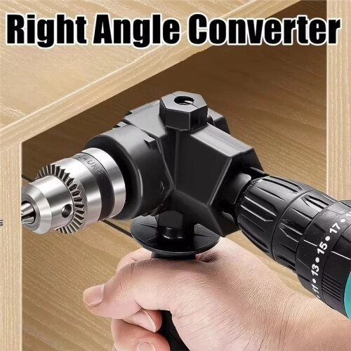 90 Three Jaw Chuck Right Angle Drill Adapter Impact Corner Bend Extension Chuck Accessory for Power Tools 2