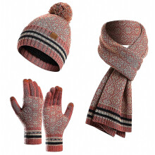 Warm Knitted Beanie & Scarf Set for Women - Ideal for Outdoor Winter in Europe