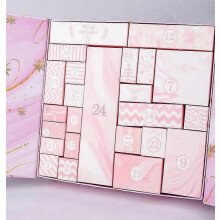 Christmas Advent Calendar Blind Box 24 Empty DIY Gift Boxes Countdown Surprise For Kids & Adults Pink