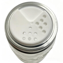 Adjustable Spice Shaker Lids for Mason Jars,6Pack Plastic Seasoning Jar Lids with Shaker & Pour (Regular Mouth Lids)