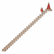 Wood Staircase Countdown Calendar Ornament for Christmas Table Decor