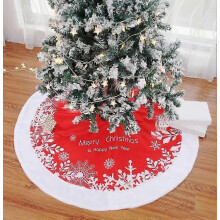 Christmas festive blanket 122cm round red for tree decoration