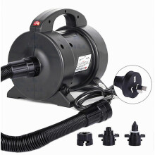 Portable 1600W Electric Air Pump - Quick Inflation/Deflation with Dual Nozzles for Airbed, Raft, Boat