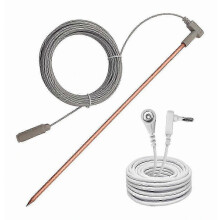 Kupfer-Erdungsstab mit 12 m langem Erdungskabel (weiblich), tragbares Erdungsstab-Set, ideal für geerdete Erdung