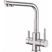 3-Wege-Küchenarmatur, 360 drehbare Küchenarmatur, 3-in-1-Wasserfiltermischer, Edelstahlspüle