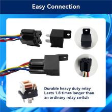 Electric Fan Relay Kit 12V 60 AMP Electric Radiator Cooling Waterproof Fan Relay Kit with Thermostat Control
