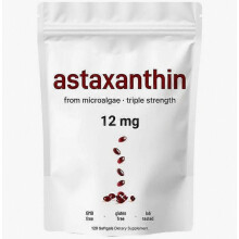 120 Astaxanthin-Weichkapseln (12 mg), dreifach hochdosiertes, natürliches Antioxidans, gentechnikfrei und glutenfrei, 4-