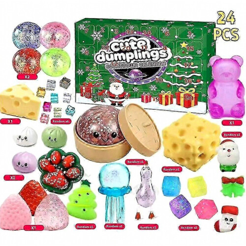 Ημερολόγιο Advent 2026 Squishy Toys, 24ήμερο Χριστουγεννιάτικο Ημερολόγιο Αν