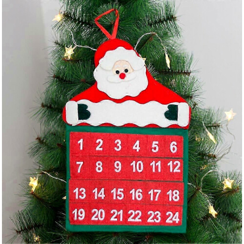 DIY Felt Advent Calendar Kit with 24 Pockets for Christmas Countdown Tree Decorations 1