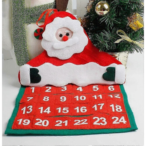 DIY Felt Advent Calendar Kit with 24 Pockets for Christmas Countdown Tree Decorations 2
