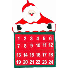 DIY Felt Advent Calendar Kit with 24 Pockets for Christmas Countdown Tree Decorations