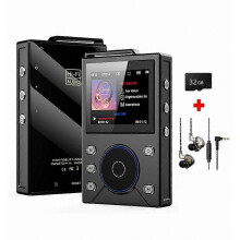Portable 16GB Hi-Fi Audio Player 2.4" TFT Screen Bluetooth 5.4 Ebook Mp3 Player with 32G TF card Black