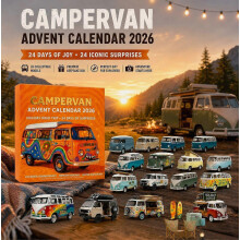 2026 Campervan Advent Calendar with 24 Flat Acrylic Collectibles, Christmas Countdown Surprise Gift for Camping and Trav