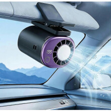 Personal Air Conditioner Car Clip On Air Conditioner Fan With Led Display, 199 Speeds & Semi-Cooling Technology, 360 R