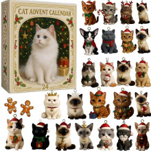 2026 Calendar with 24 Unique Christmas Kitten Ornaments, Cute Holiday Countdown Calendar for Cat Lovers & Families, Fest