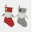 Holiday Decorations for Christmas with Patterned Stockings 2