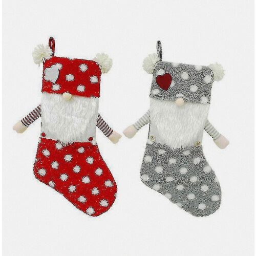 Holiday Decorations for Christmas with Patterned Stockings 1