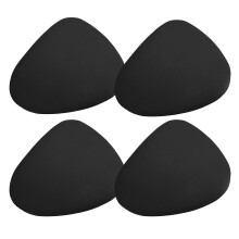 (Black) Waterdrops Shape Non-Slip Table Mats Heat Insulation Table Mats For Tea Table