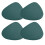 (Light Green) Waterdrops Shape Non-Slip Table Mats Heat Insulation Table Mats For Tea Table 1
