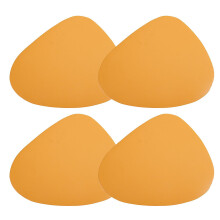 (Orange) Waterdrops Shape Non-Slip Table Mats Heat Insulation Table Mats For Tea Table