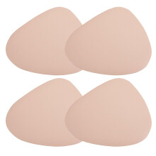 (Pink) Waterdrops Shape Non-Slip Table Mats Heat Insulation Table Mats For Tea Table